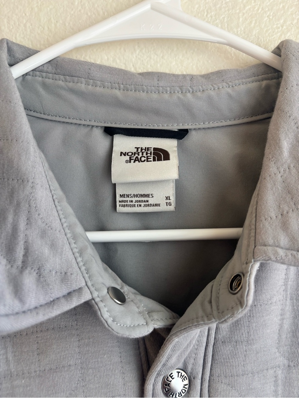 The North Face Men's XL Gray Quilted Insulated Snap Front Jacket Shacket - Picture 2 of 5